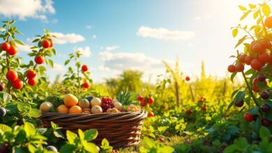 Imagem de natureza e alimentos benéficos para a mente